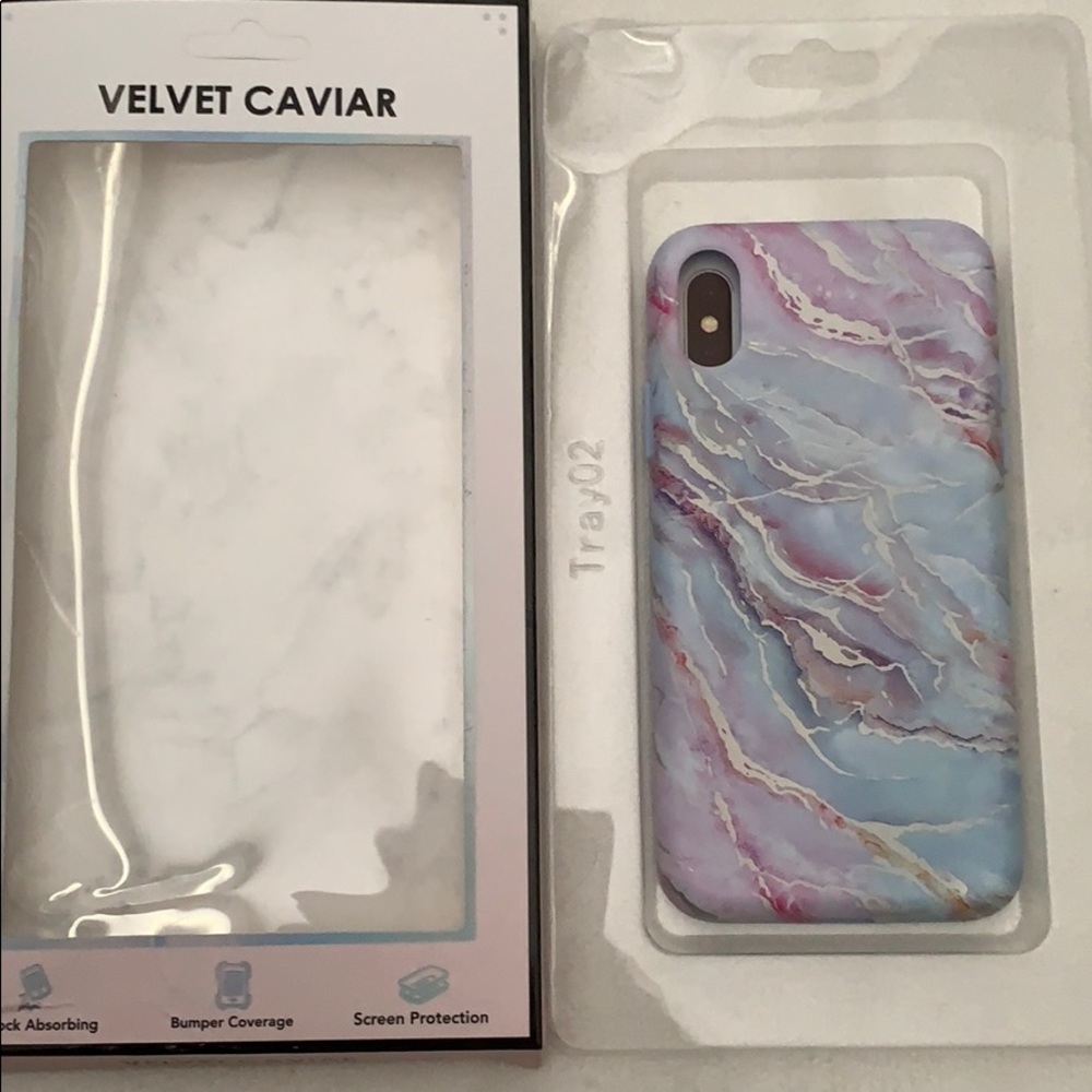 Velvet Caviar iPhone X Holographic Marble case